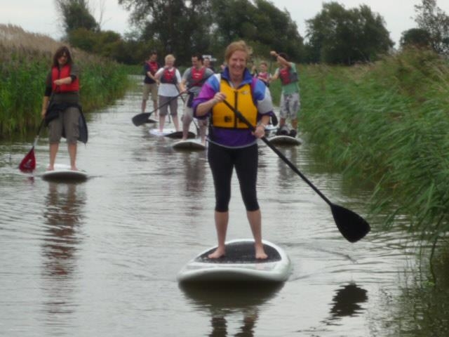 Paddling in the marsh